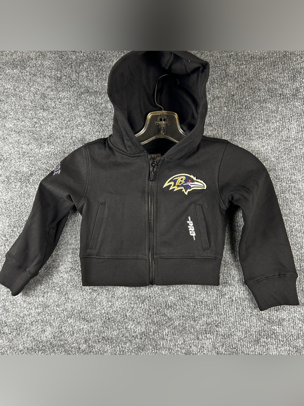Pro Standard Baltimore Ravens Youth 4T Black Full Zip Hoodie NFL Jacket NWT
